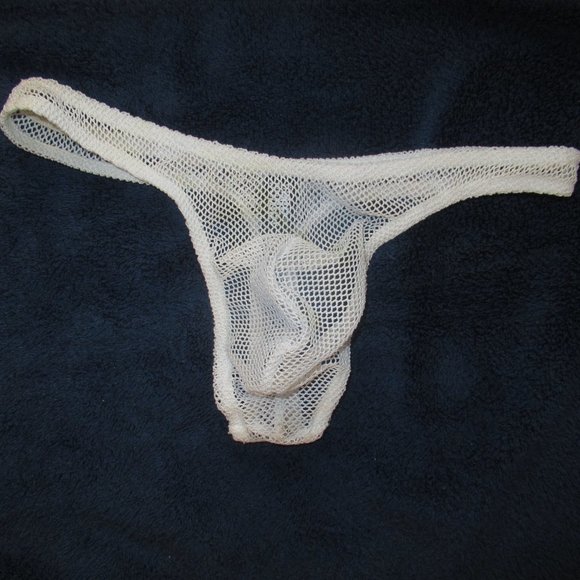 Male Power Red Velcro Side Strap Briefs and White Mesh Bikini Briefs Size M - Picture 10 of 13